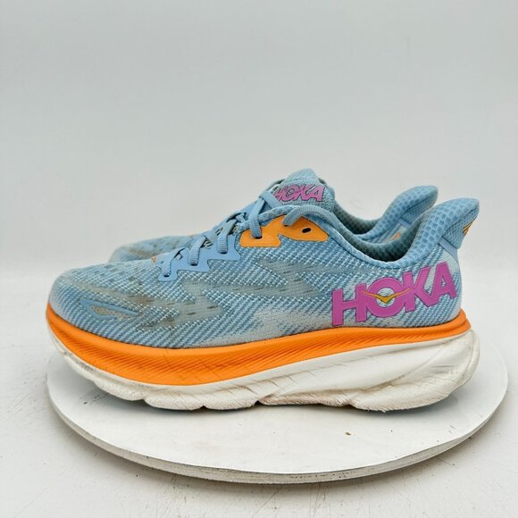 Hoka One One Clifton 9 Women Size 8B 1127896-ABIW Airy Blue Ice Water Shoes - Picture 1 of 11